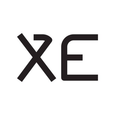 xe ilk harf vektör logo simgesi