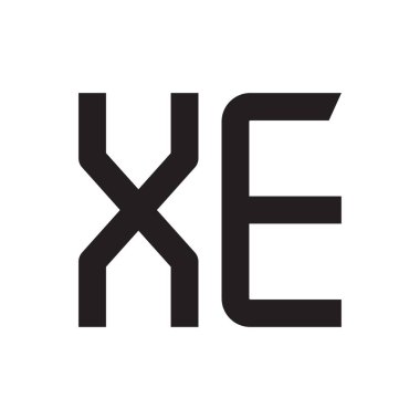 xe ilk harf vektör logo simgesi