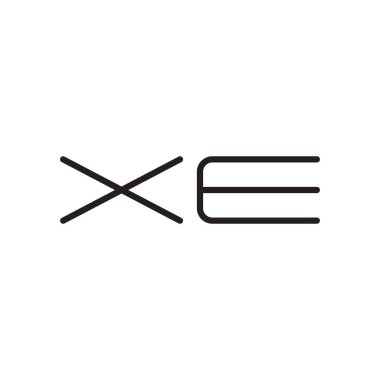 xe ilk harf vektör logo simgesi