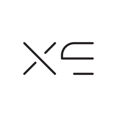 xe ilk harf vektör logo simgesi