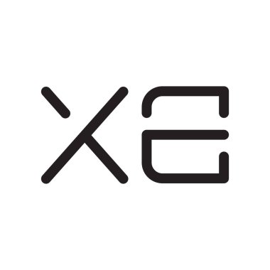 xe ilk harf vektör logo simgesi