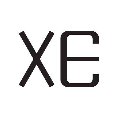 xe ilk harf vektör logo simgesi