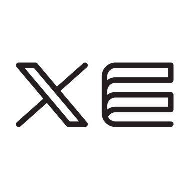 xe ilk harf vektör logo simgesi