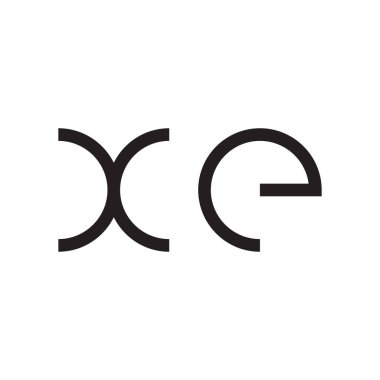 xe ilk harf vektör logo simgesi