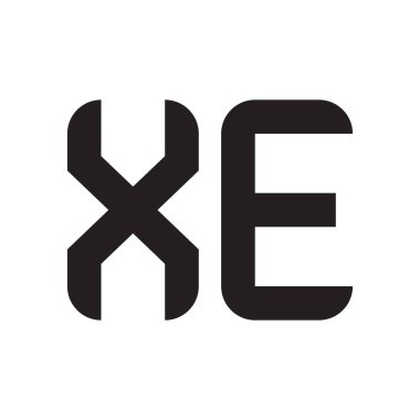 xe ilk harf vektör logo simgesi