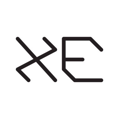 xe ilk harf vektör logo simgesi