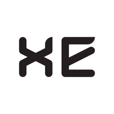 xe ilk harf vektör logo simgesi