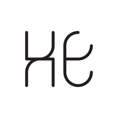 xe ilk harf vektör logo simgesi