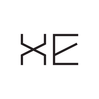 xe ilk harf vektör logo simgesi