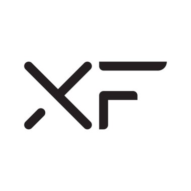 xf ilk harf vektör logo simgesi