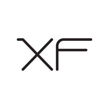xf ilk harf vektör logo simgesi