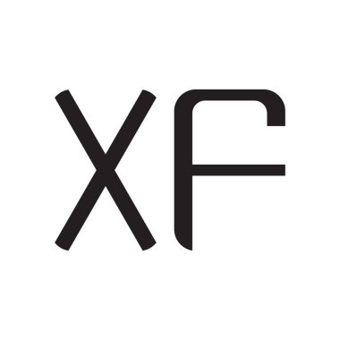 xf ilk harf vektör logo simgesi