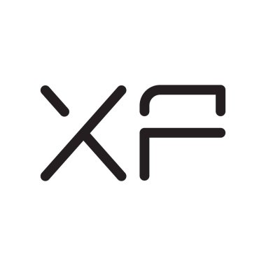 xf ilk harf vektör logo simgesi