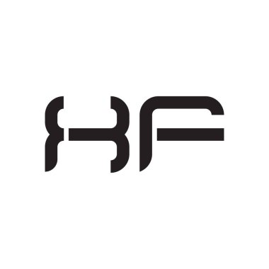 xf ilk harf vektör logo simgesi