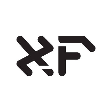 xf ilk harf vektör logo simgesi