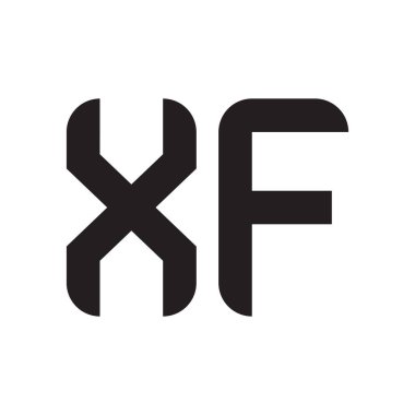 xf ilk harf vektör logo simgesi
