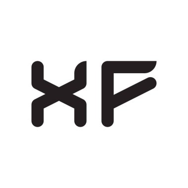 xf ilk harf vektör logo simgesi