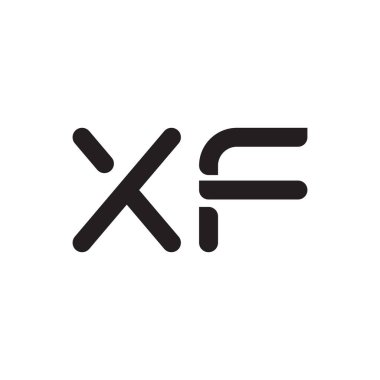 xf ilk harf vektör logo simgesi