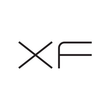 xf ilk harf vektör logo simgesi