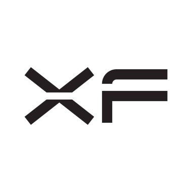 xf ilk harf vektör logo simgesi