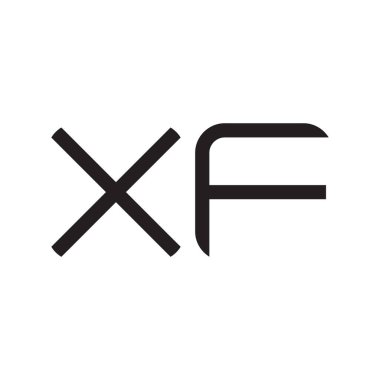 xf ilk harf vektör logo simgesi