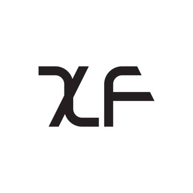 xf ilk harf vektör logo simgesi