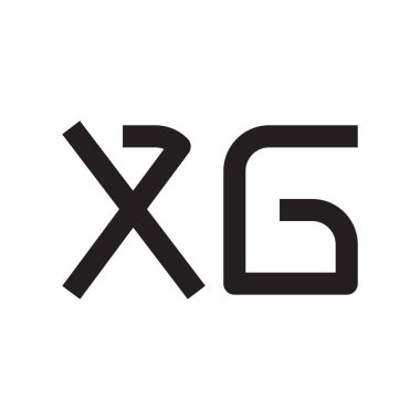 xg ilk harf vektör logo simgesi