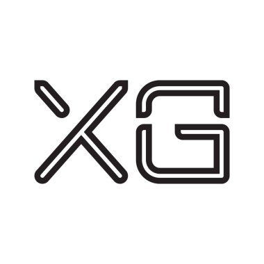 xg ilk harf vektör logo simgesi