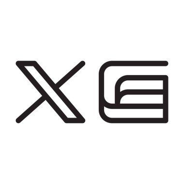 xg ilk harf vektör logo simgesi