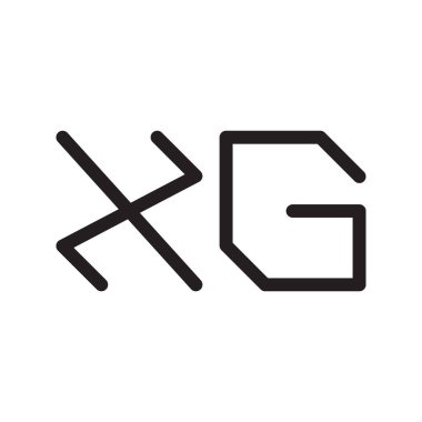 xg ilk harf vektör logo simgesi