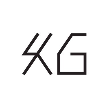 xg ilk harf vektör logo simgesi