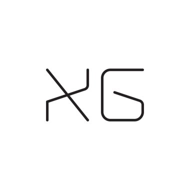 xg ilk harf vektör logo simgesi