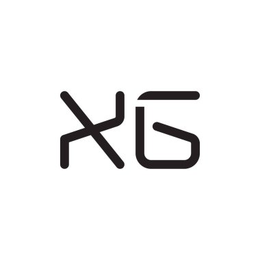 xg ilk harf vektör logo simgesi