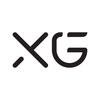 xg ilk harf vektör logo simgesi