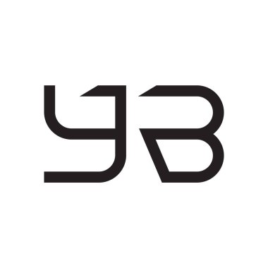 yb ilk harf vektör logo simgesi