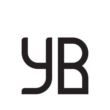 Yb initial letter vector logo icon vector