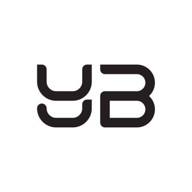 yb ilk harf vektör logo simgesi