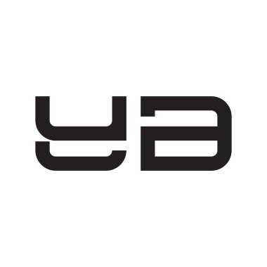 yb ilk harf vektör logo simgesi