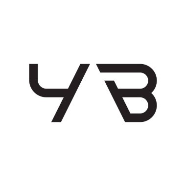 yb ilk harf vektör logo simgesi