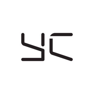 yc ilk harf vektör logo simgesi