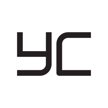 yc ilk harf vektör logo simgesi