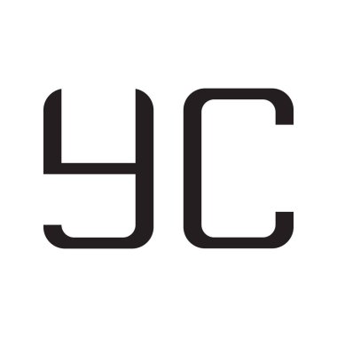 yc ilk harf vektör logo simgesi