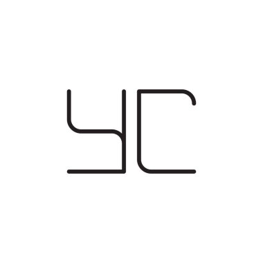 yc ilk harf vektör logo simgesi