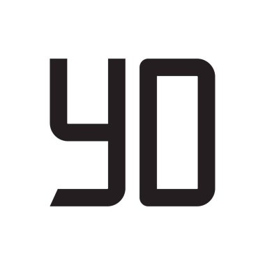 yd ilk harf vektör logo simgesi