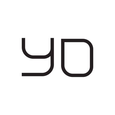 yd ilk harf vektör logo simgesi