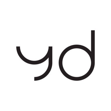 yd ilk harf vektör logo simgesi