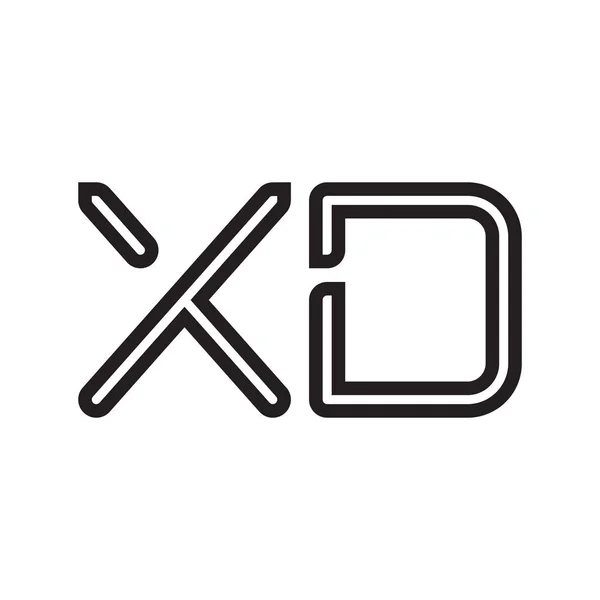 Xd初始字母向量图标 — 图库矢量图片