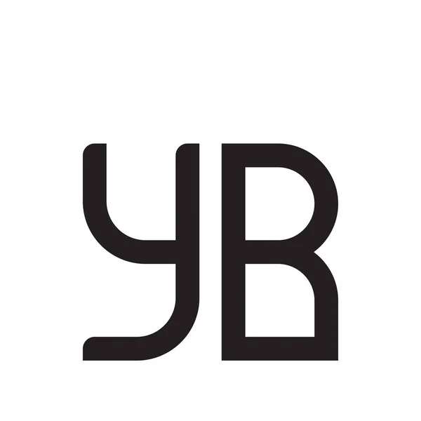 Ybの頭文字ベクトルロゴアイコン — ストックベクタ