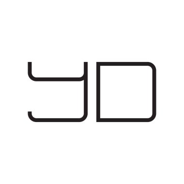 yd ilk harf vektör logo simgesi