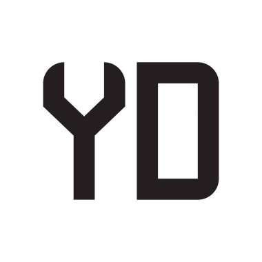 yd ilk harf vektör logo simgesi
